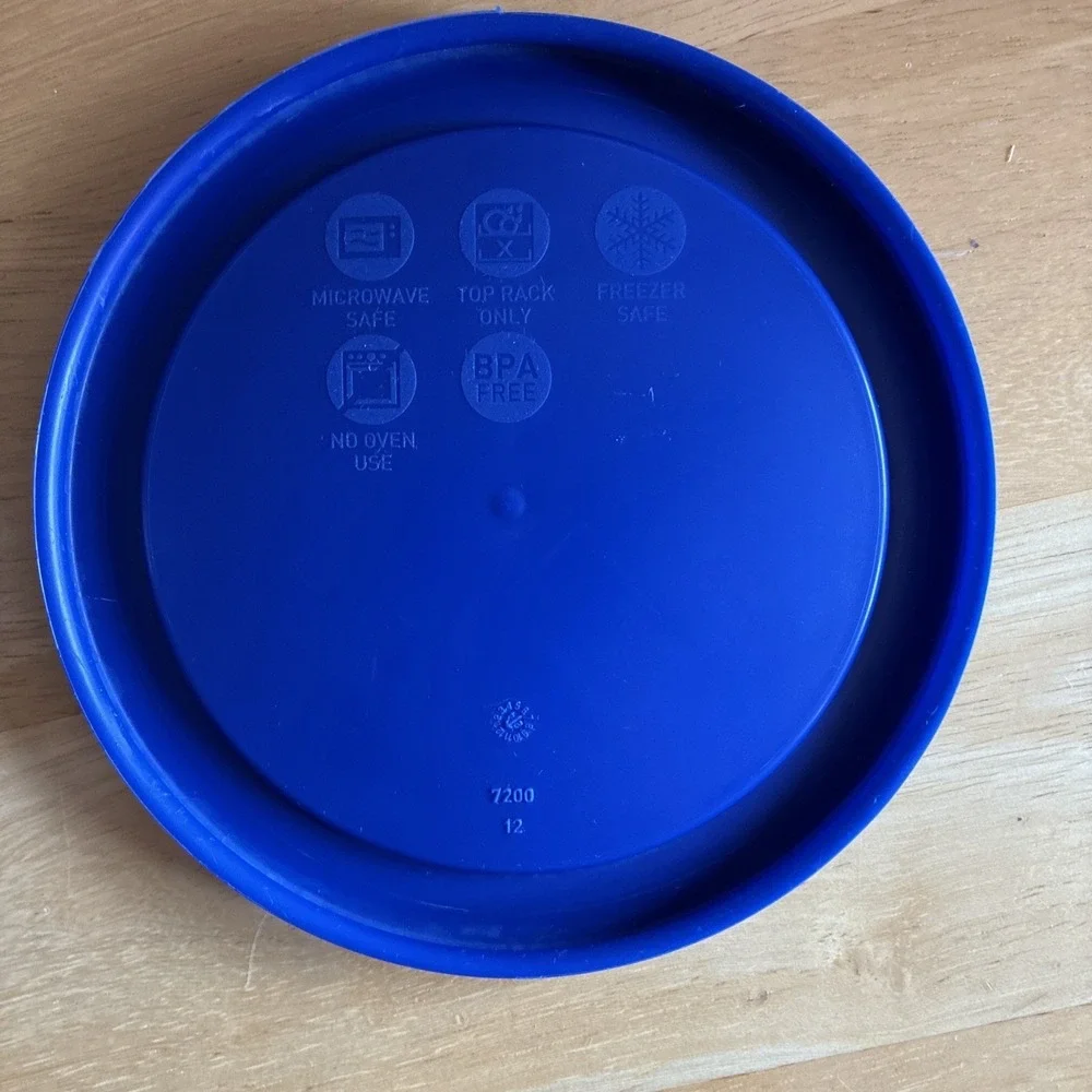 Pyrex 2 Cup Glass Storage Bowl Blue Lid